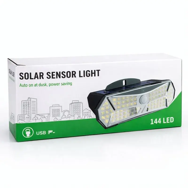 Applique solaire extérieure 126 LED avec détecteur de mouvement intégré