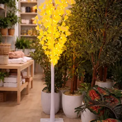 Arbre décoratif lumineux LED avec fleurs – Hauteur 1,80 m
