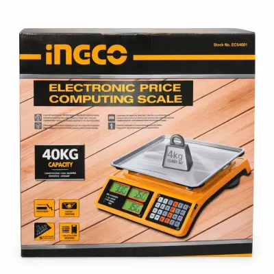 Balance électronique de calcul de prix INGCO 40 kg avec plateau métallique