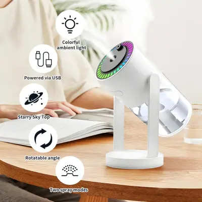 Humidificateur d’air top fill avec éclairage LED effet ciel étoilé