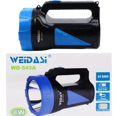 Lampe torche rechargeable WEIDASI WD-543A 8W avec LED SMD