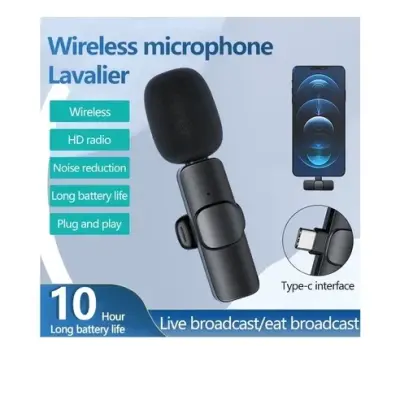 Microphone sans fil K9 pour smartphone avec double micro et récepteur USB